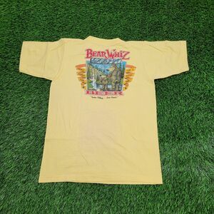 Vintage 1986 Funny Bear Shirt Small 18x24 Yellow
